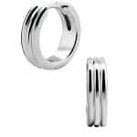Triple Stacked Clicker Earring, Steel