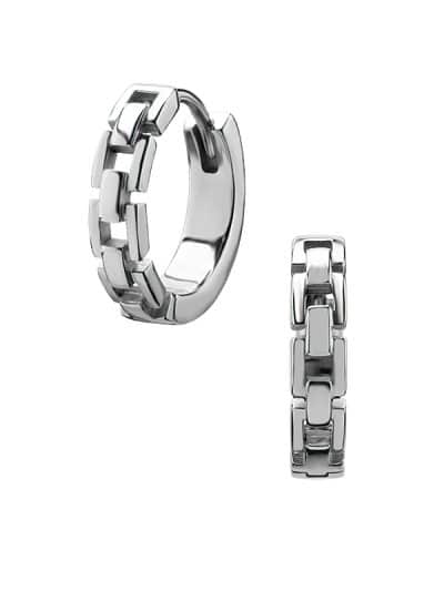 Chain Style Clicker Earring, Steel