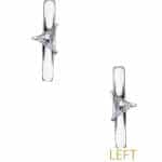 Gem Triangle Clicker Earring, Steel
