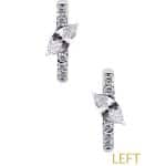 Marquise Pave Clicker Earring, Steel