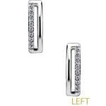 Double Band Pave Clicker Earring, Steel