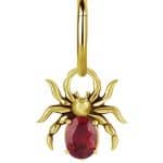 Spider Songea Sapphire Charm for Clicker Hoop, 18k Yellow Gold