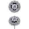 Pave Flower Push-In Stud Earring, CoCr NF