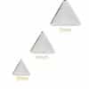 Triangle Push-In Stud Earring, 14k White Gold