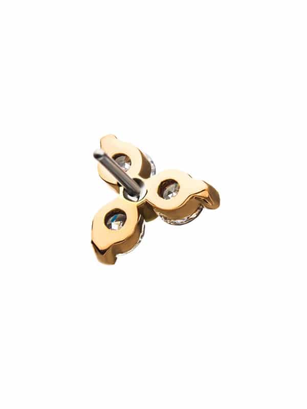 Trinity Push-In Stud Earring, 14k Rose Gold, Medium