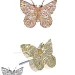 Anatometal Butterfly Threaded Stud Earring, 18k Gold