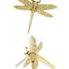 Anatometal Dragonfly Push-In Stud Earring, 18k Yellow Gold