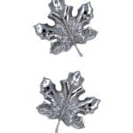 Anatometal Maple Leaf Threaded Stud Earring, 18k White Gold