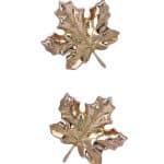 Anatometal Maple Leaf Threaded Stud Earring, 18k Rose Gold