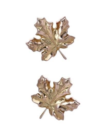 Anatometal Maple Leaf Threaded Stud Earring, 18k Rose Gold