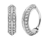 Double Sided Eternity Clicker Earring, Conch Ring, Steel
