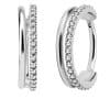 Double Band Eternity Clicker Earring, Conch Ring, Steel