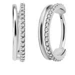 Double Band Eternity Clicker Earring, Conch Ring, Steel