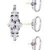 Marquise w Pear CZ Clicker Earring, Conch Ring, Steel