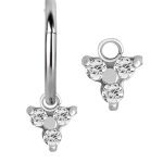 Trinity Charm for Clicker Hoop, Steel