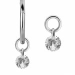 Plain Gem Charm for Clicker Hoop, Steel