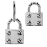 Padlock Charm for Clicker Hoop, Steel