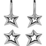 Hollow Star Charm for Clicker Hoop, Steel