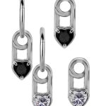 Pin Heart Gem Charm for Clicker Hoop, Steel