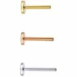 BVLA Push-In Labret Bar, 14k Solid Gold