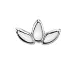 BVLA Flat Firefly Threaded Stud Earring, 14k White Gold