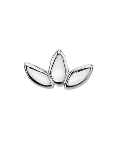 BVLA Flat Firefly Threaded Stud Earring, 14k White Gold