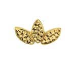 BVLA Hammered Firefly Threaded Stud Earring, 14k Yellow Gold