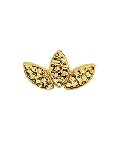 BVLA Hammered Firefly Threaded Stud Earring, 14k Yellow Gold