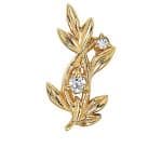 BVLA Jessamine Threaded Stud Earring, 14k Yellow Gold