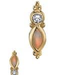 BVLA Diamond Mai Marquise Threaded Stud Earring, 14k Yellow Gold