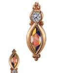 BVLA Mai Marquise Threaded Stud Earring, 14k Rose Gold