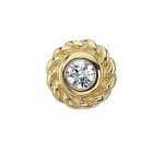 BVLA Mini Choctaw Push-In Stud Earring, 14k Yellow Gold