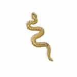 BVLA Snake Threaded Stud Earring, 14k Yellow Gold