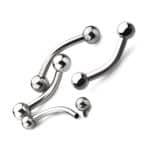 Implant Grade Titanium Curved Barbell, Banana Bar