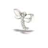 BodyGems Dragonfly Push-In Stud Earring, 14k White Gold