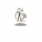BodyGems Ladybug Push-In Stud Earring, 14k White Gold