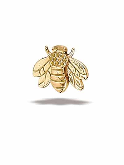 BodyGems Bee Threaded Stud Earring, 14k Rose Gold