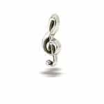 BodyGems Music Note Push-In Stud Earring, 14k White Gold