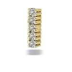 BodyGems Pave Line Threaded Stud Earring, 14k Yellow Gold