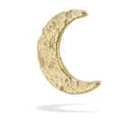 BodyGems New Moon Threaded Stud Earring, 14k Yellow Gold