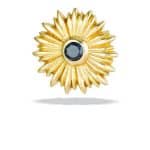 BodyGems Sunflower Threaded Stud Earring, 14k Yellow Gold