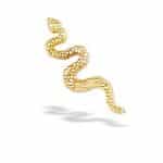 BodyGems Snake Threaded Stud Earring, 14k White Gold