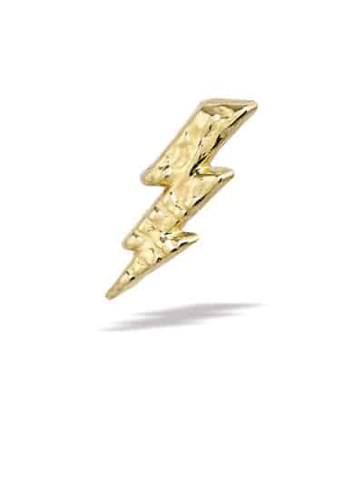 BodyGems Lightning Bolt Push-In Stud Earring, 14k Yellow Gold