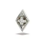 BodyGems Gem Rhombus Threaded Stud Earring, 14k White Gold