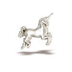 BodyGems Unicorn Threaded Stud Earring, 14k White Gold