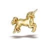 BodyGems Unicorn Threaded Stud Earring, 14k Yellow Gold