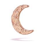 BodyGems New Moon Threaded Stud Earring, 14k Rose Gold