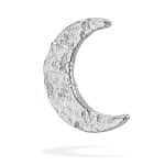 BodyGems New Moon Threaded Stud Earring, 14k White Gold