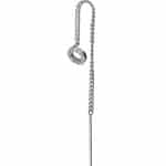 Pave Circle Threader Chain, Steel