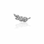 FoesJewelry Gem Feather Threaded Stud Earring, 14k White Gold